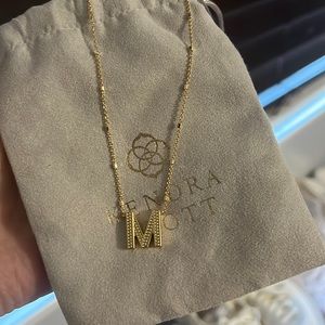 Kendra Scott Letter M Gold Necklace